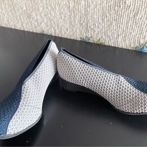 San Miguel Shoes Navy and Light Gray Slip-On Dress Shoes